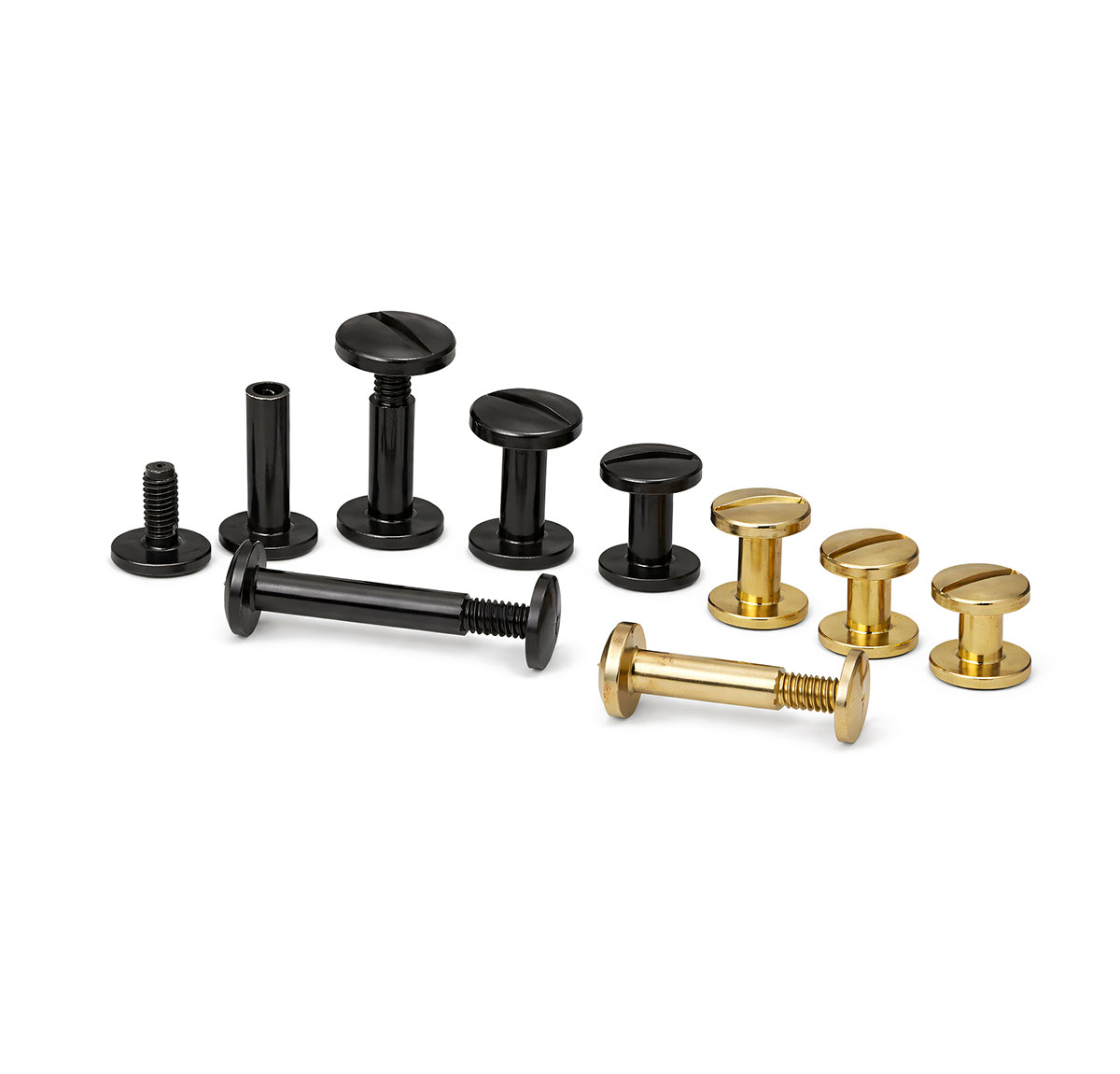 Viti complete in plastica e ottone